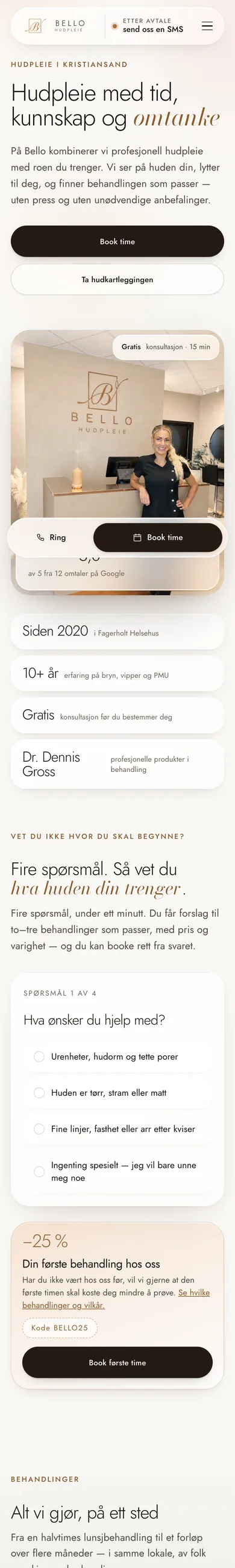 Mobilvisning av Bello Hudpleie