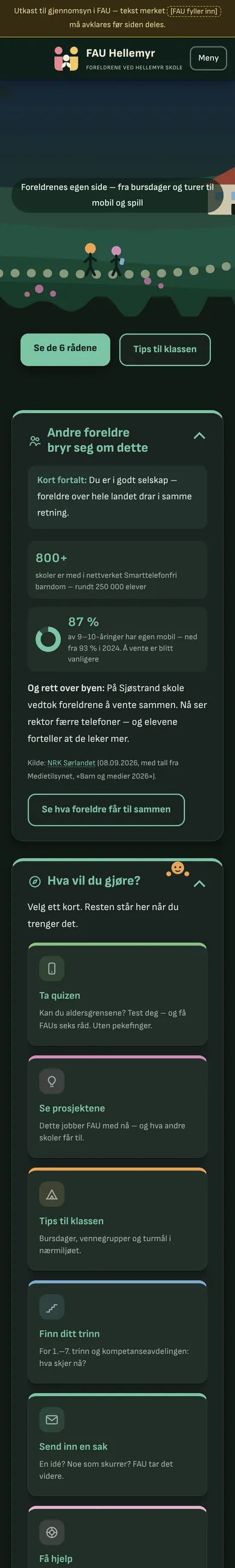 Mobilvisning av FAU Hellemyr skole
