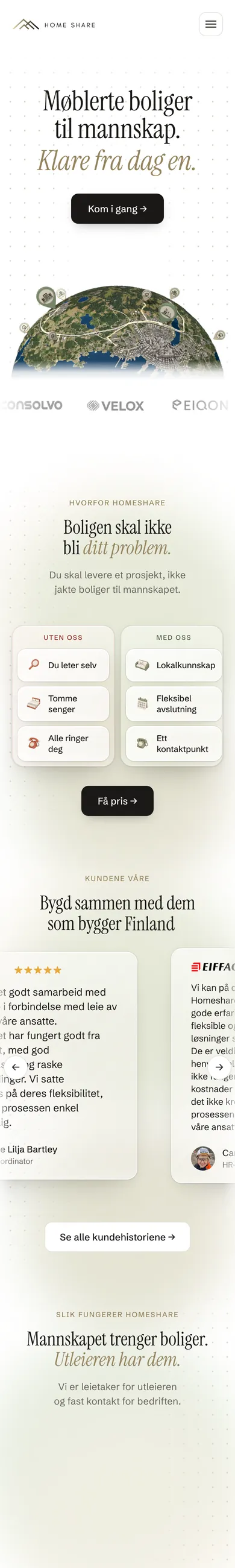 Mobilvisning av HomeShare
